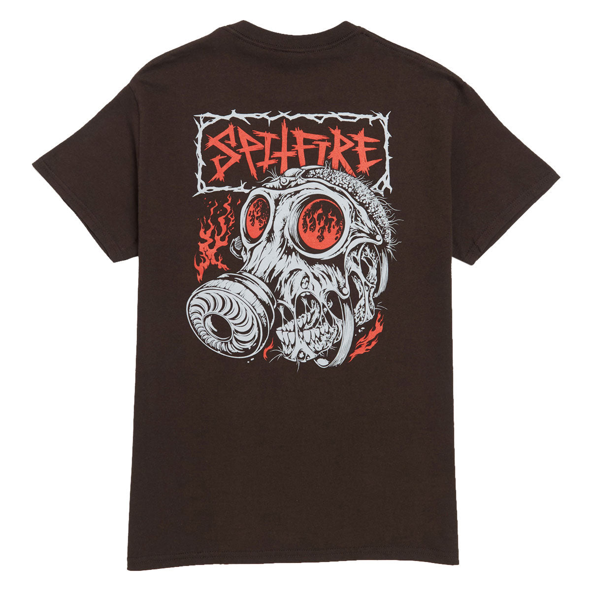 Spitfire Gas Mask T-Shirt - Dark Chocolate/Multi Color