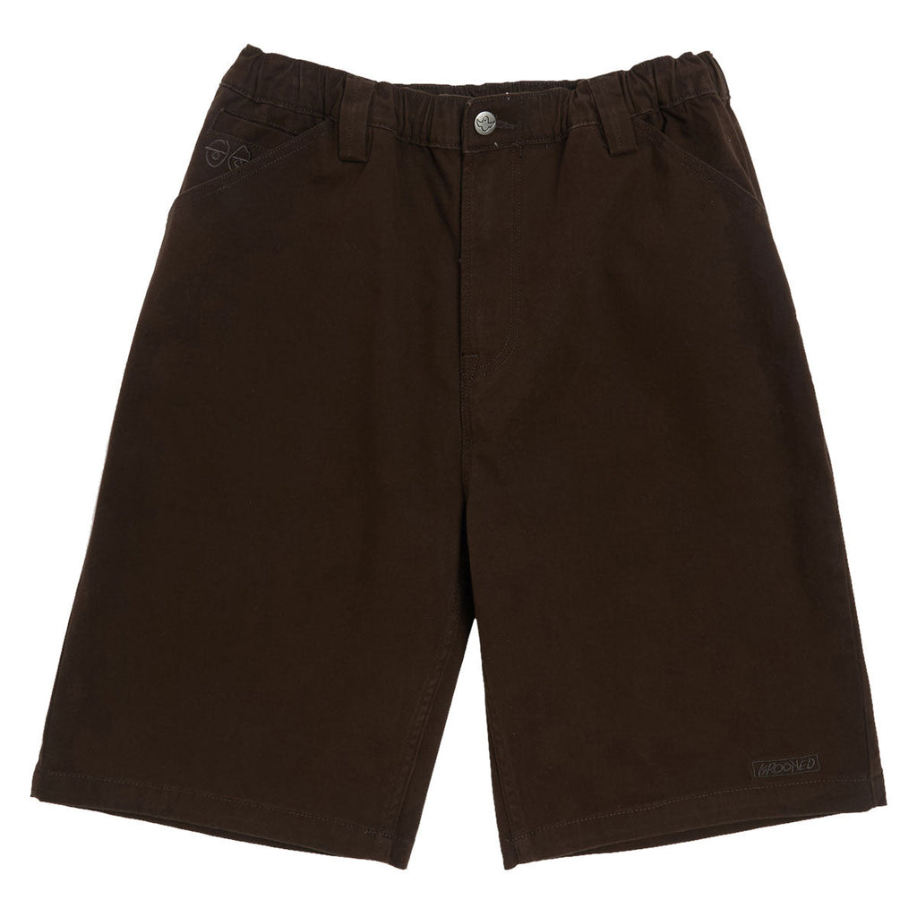 Krooked Eyes Twill Shorts - Brown