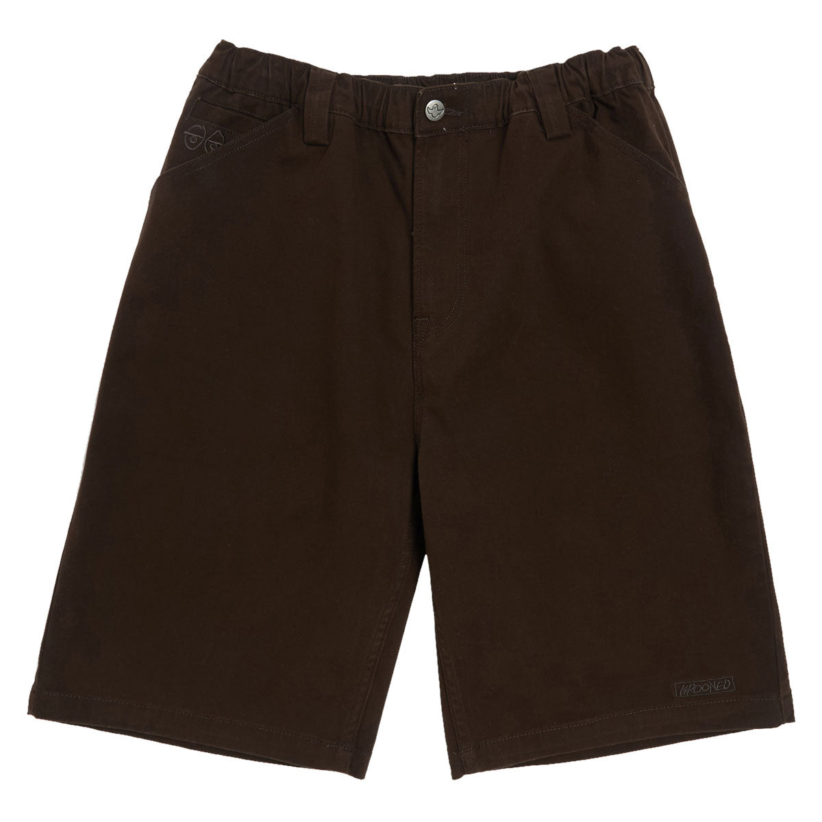 Krooked Eyes Twill Shorts - Brown
