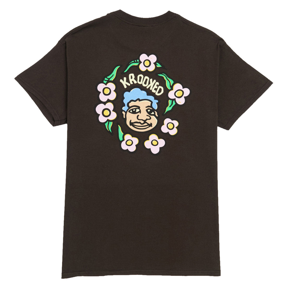 Krooked MG T-Shirt - Dark Chocolate/Cream/Multi Color