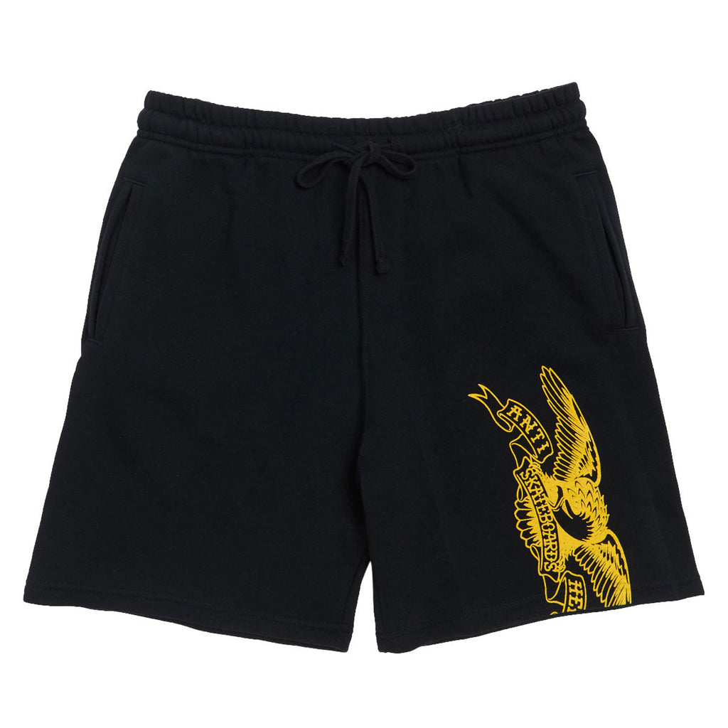 Anti-Hero Basic Eagle Sweat Shorts - Black/Yellow