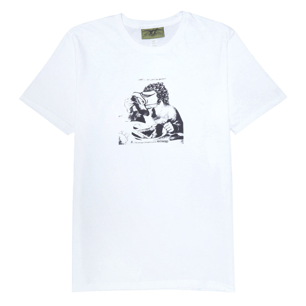 Anti-Hero Tasty Curbs T-Shirt - White/Black Tonal