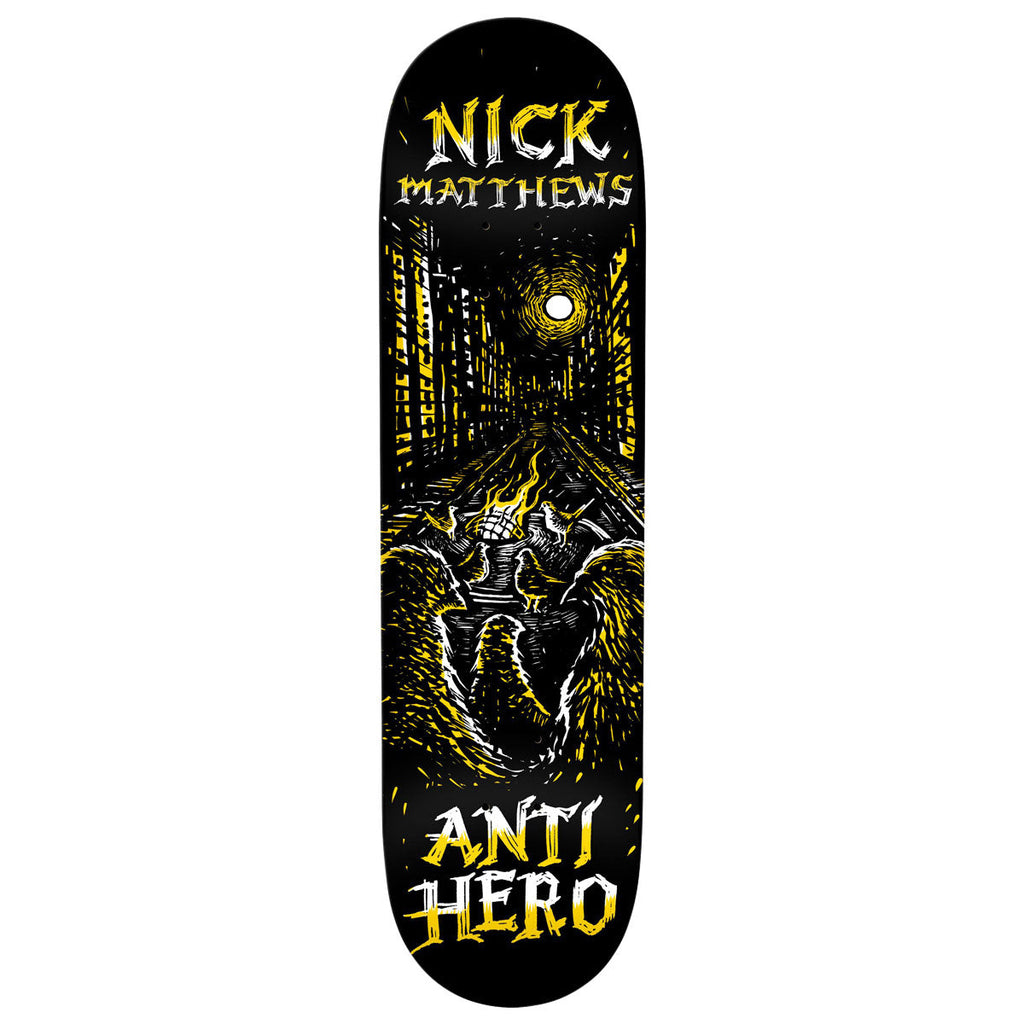 Anti-Hero Matthews Fireside Skateboard Deck - Black - 8.50"