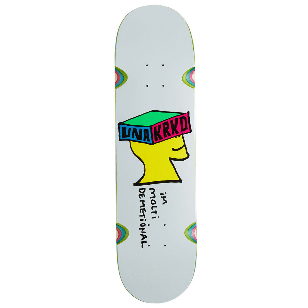 Krooked Una Molti Dementional Skateboard Deck - White - 8.28"