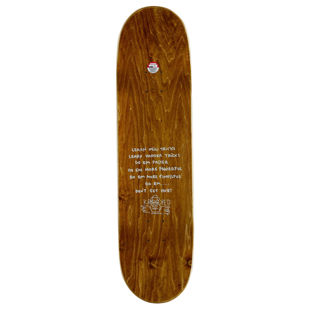 Krooked Una Molti Dementional Skateboard Deck - White - 8.28"