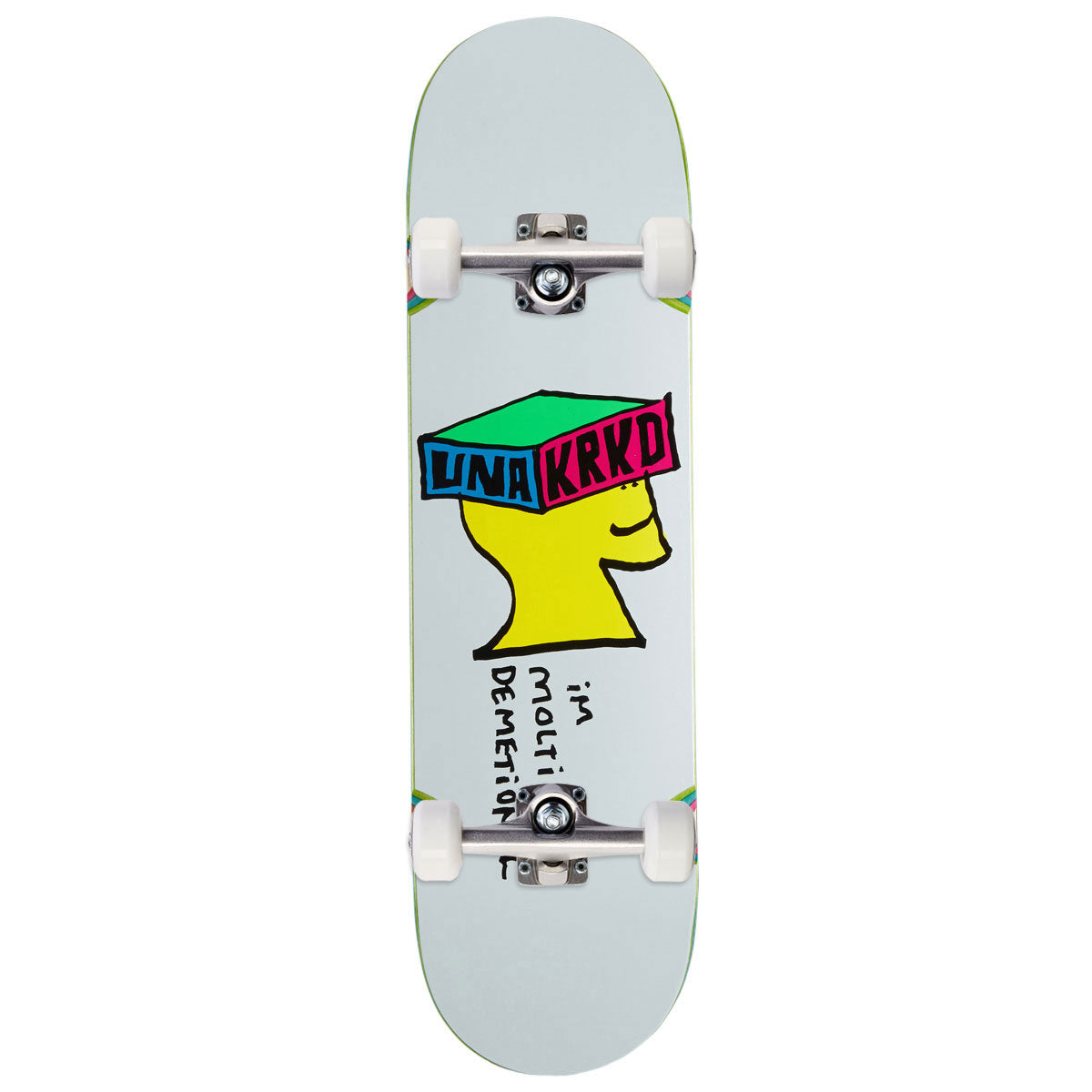 Krooked Una Molti Dementional Skateboard Complete - White - 8.28"