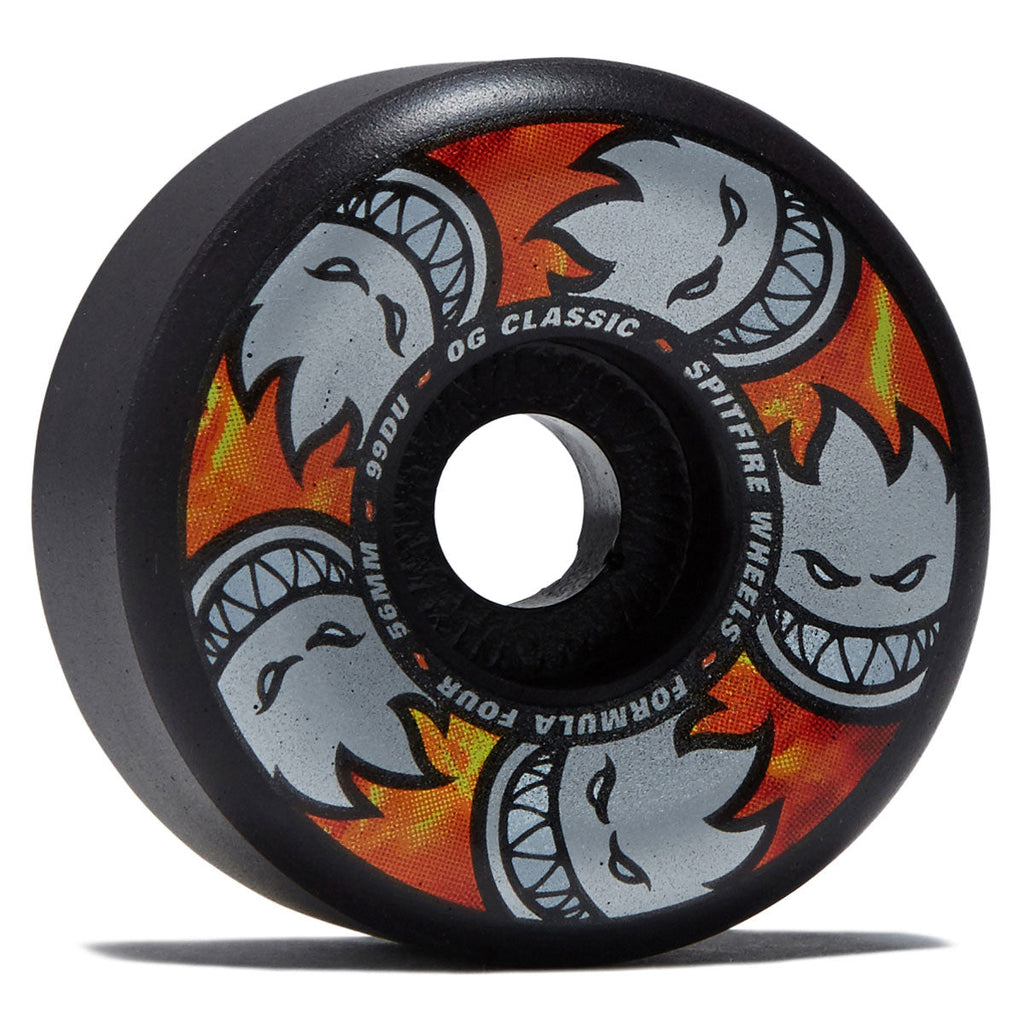 Spitfire Team Multiball F4 99d OG Classic Skateboard Wheels - Black - 56mm