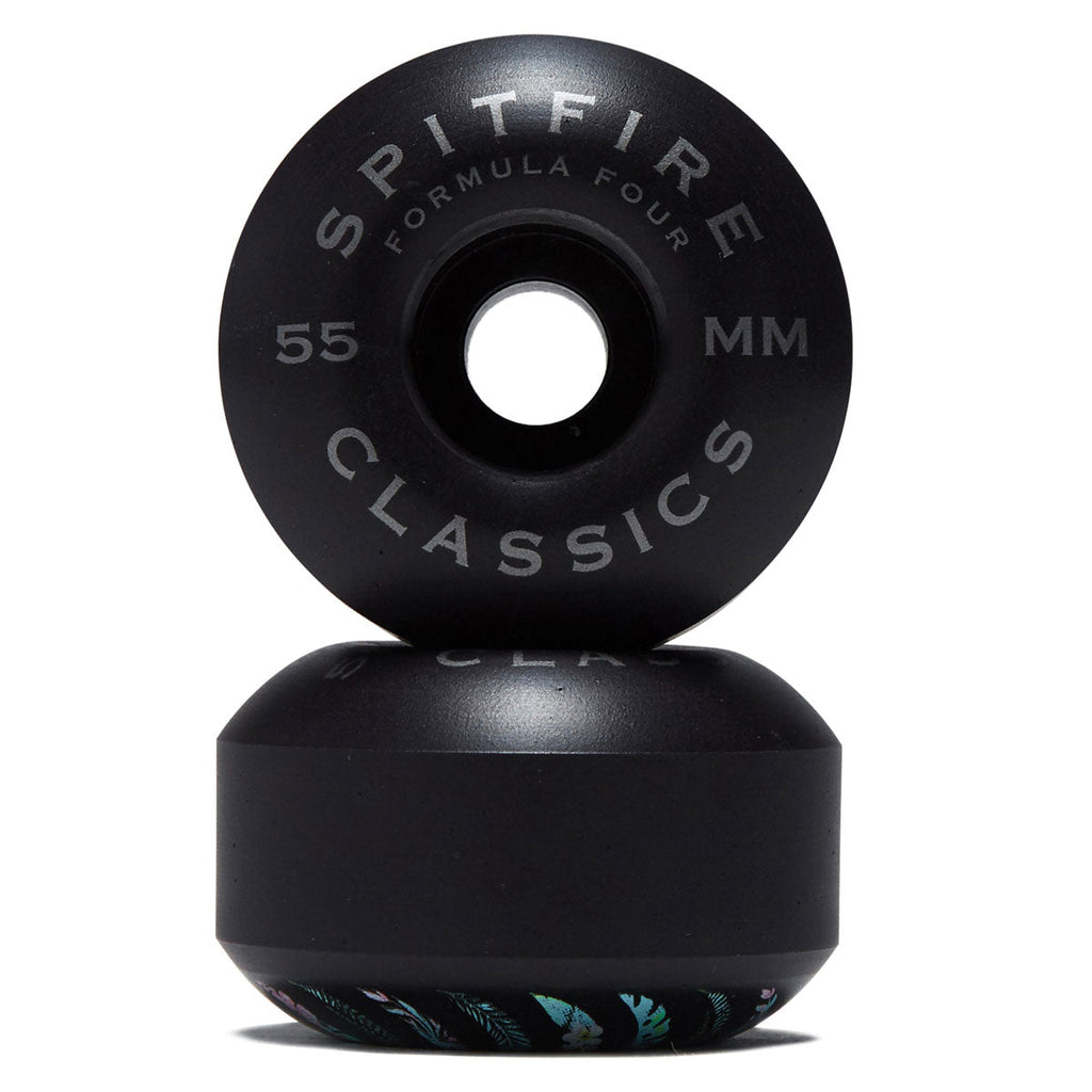 Spitfire Team Floral F4 99d Classic Skateboard Wheels - Black - 55mm