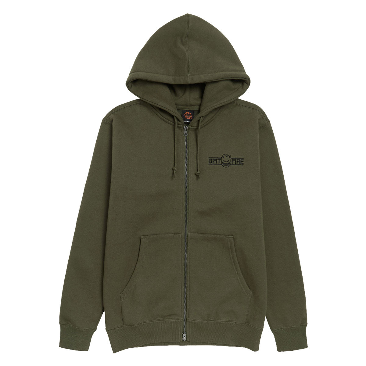 Spitfire LTB Arch Emb Zip Hoodie - Olive
