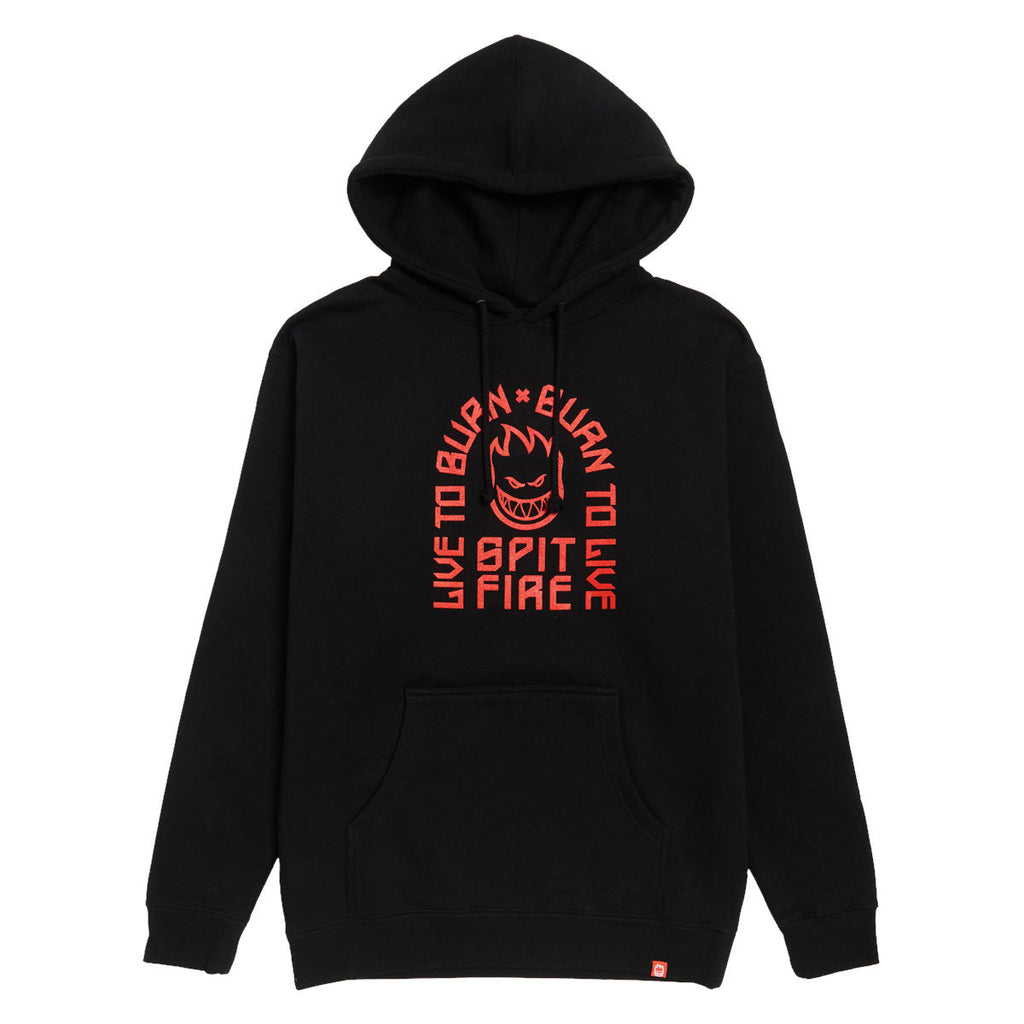 Spitfire LTB Arch Hoodie - Black/Red Print
