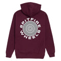 Spitfire Classic '87 Swirl Fill Hoodie - Maroon/White/Black Prints