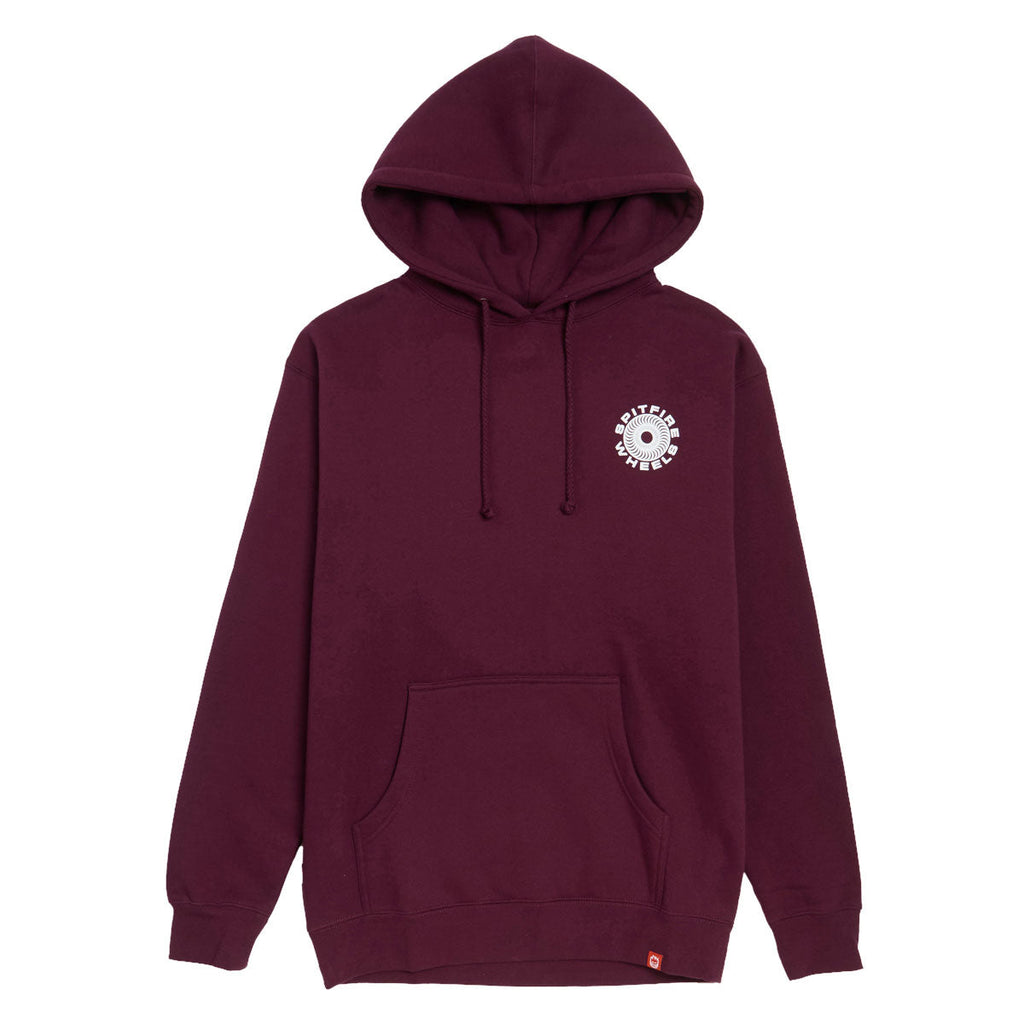Spitfire Classic '87 Swirl Fill Hoodie - Maroon/White/Black Prints