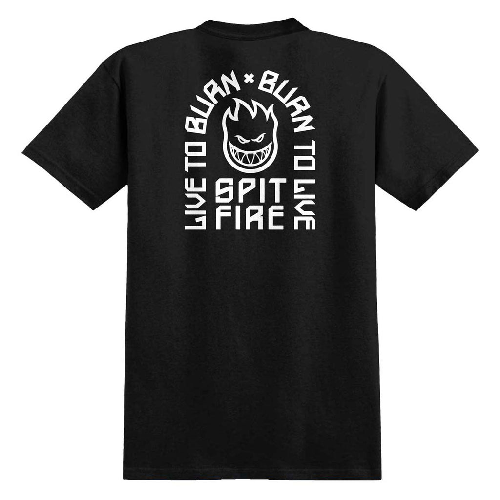 Spitfire LTB Arch II T-Shirt - Black/White Prints