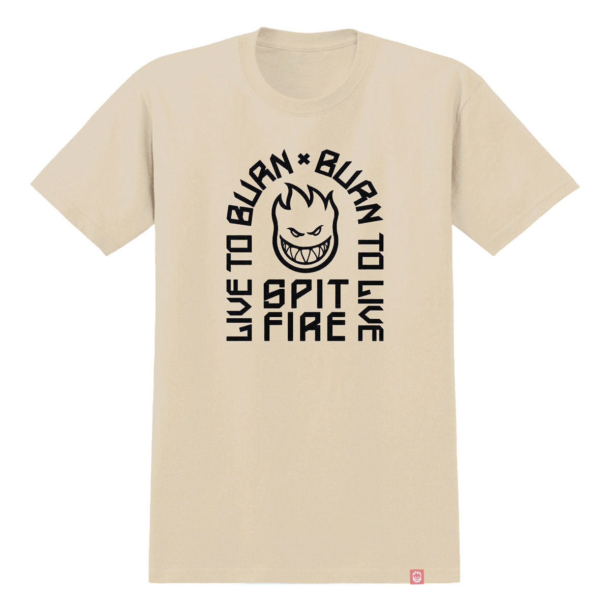 Spitfire LTB Arch T-Shirt - Natural/Black Print