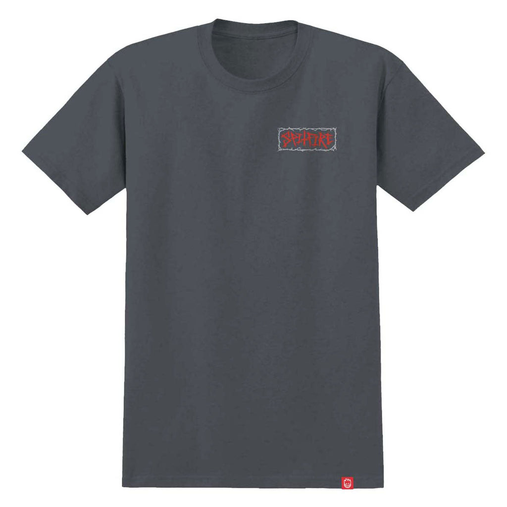 Spitfire Gas Mask T-Shirt - Charcoal/Multi Color Prints