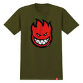 Spitfire Bighead Fill T-Shirt - Military Green/Red/Black/White Print
