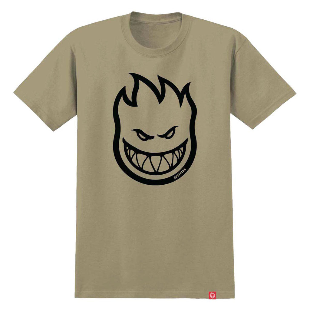 Spitfire Bighead T-Shirt - Sand/Black Print