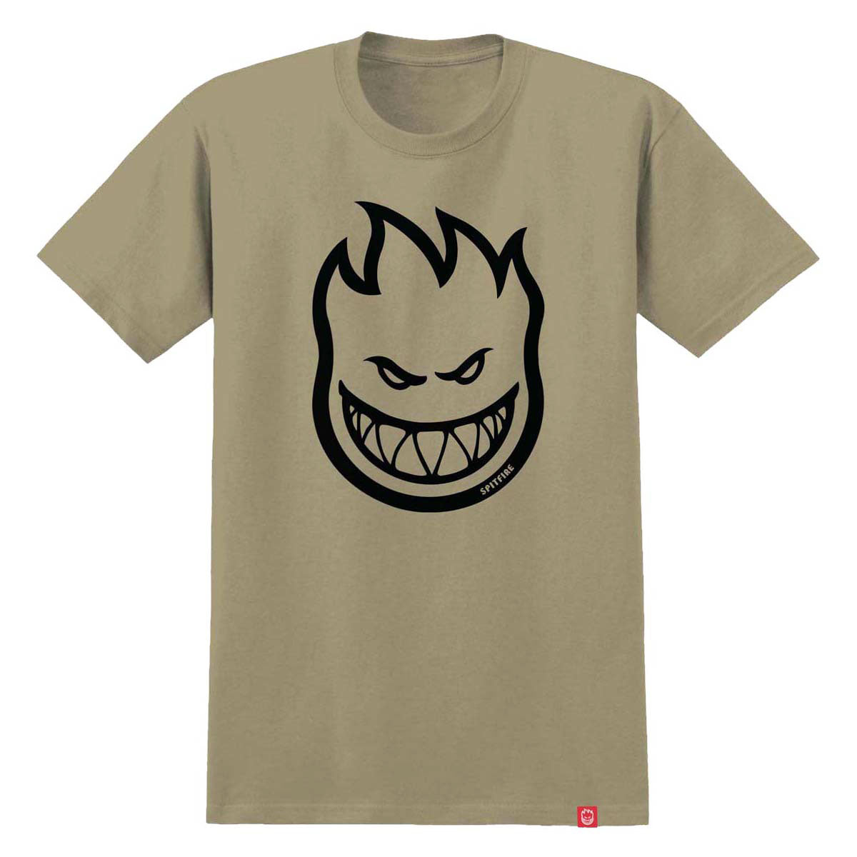 Spitfire Bighead T-Shirt - Sand/Black Print