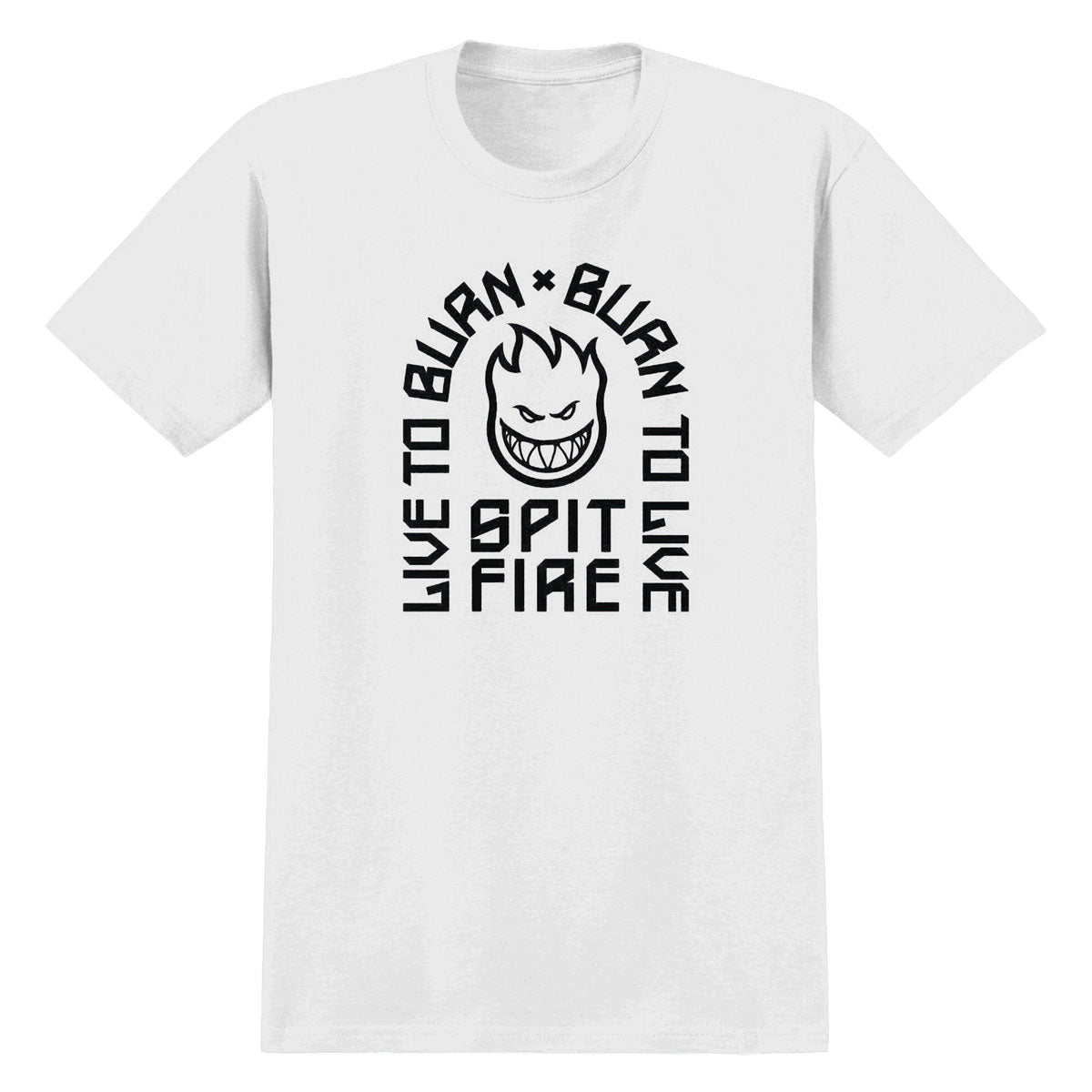 Spitfire Youth LTB Arch T-Shirt - White/Black Print