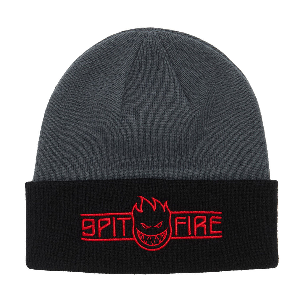 Spitfire LTB Arch Bighead Script Beanie - Charcoal/Black/Red