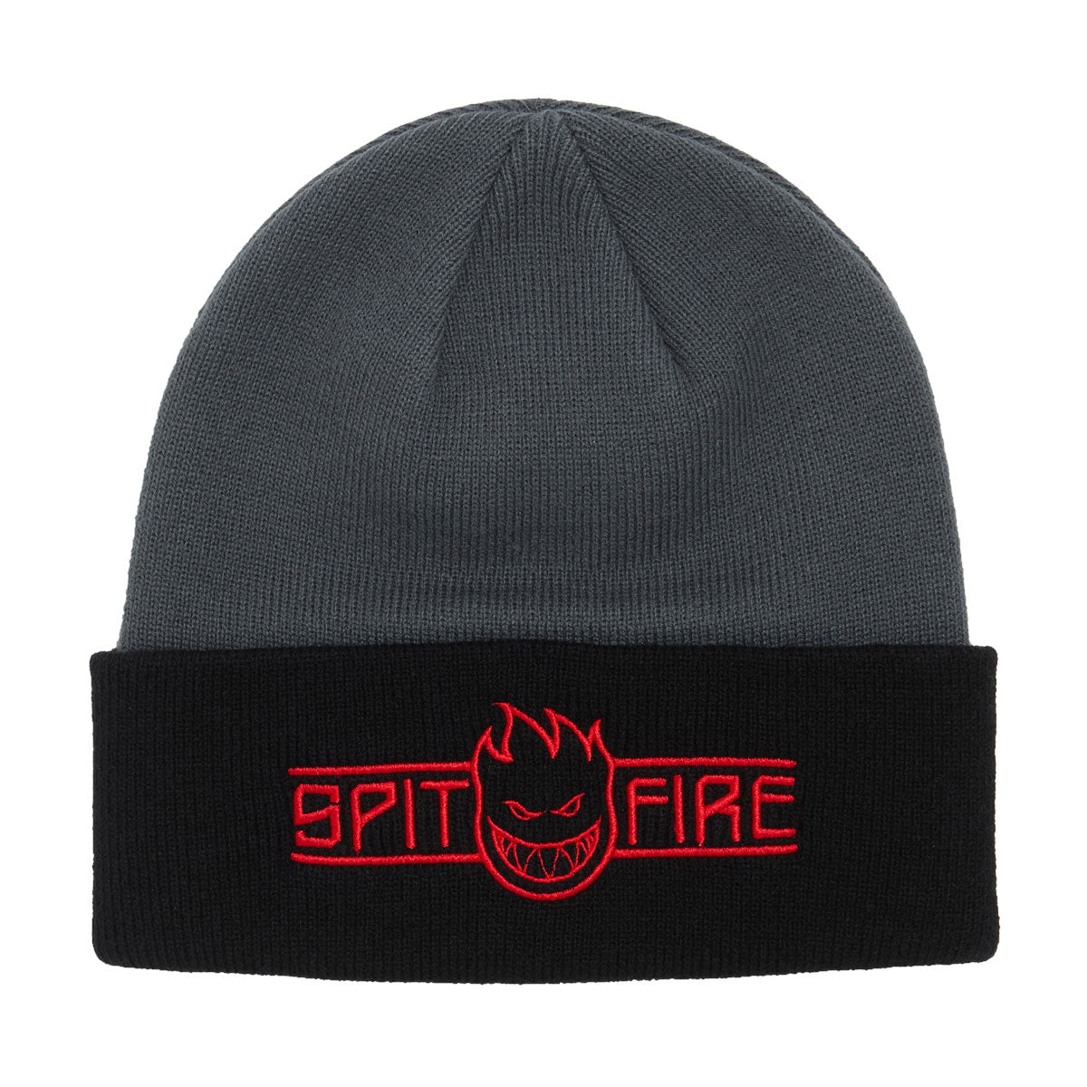 Spitfire LTB Arch Bighead Script Beanie - Charcoal/Black/Red