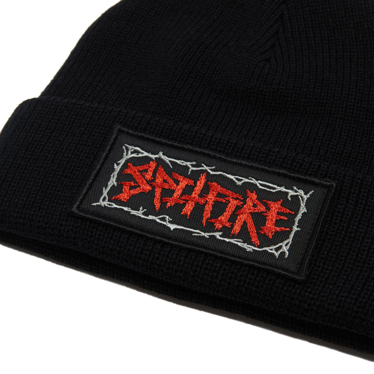 Spitfire Gas Mask Script Patch Beanie - Black