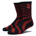Spitfire Bighead Fill Emb Swirl Socks - Dark Red/Black