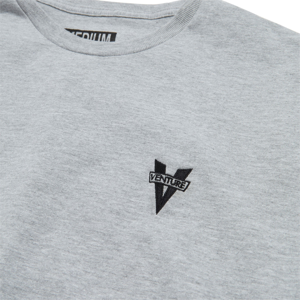 Venture Heritage Emb T-Shirt - Ash Grey Heather/Black Embroidery