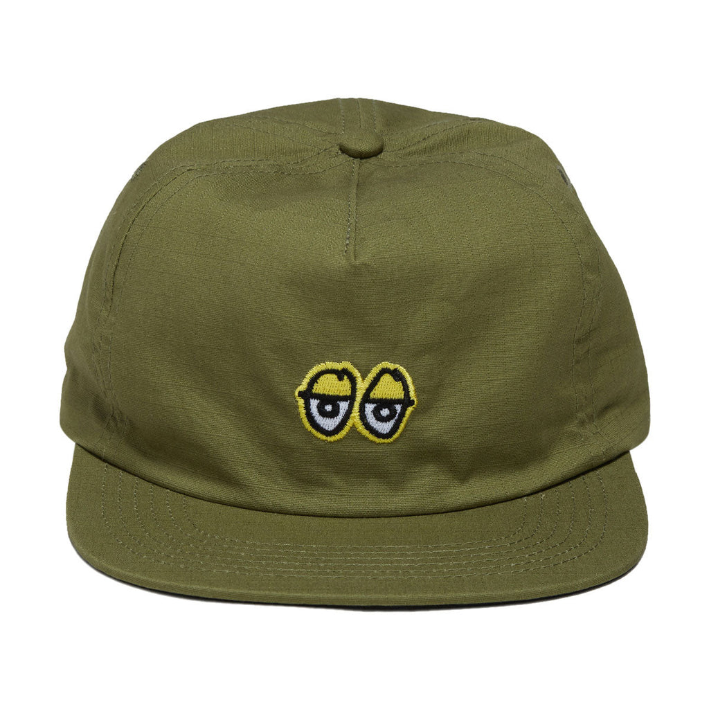 Krooked Eyes Hat - Olive/Yellow