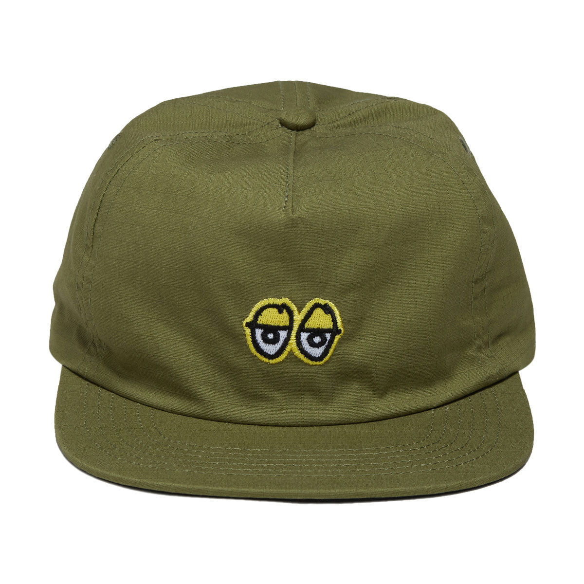 Krooked Eyes Hat - Olive/Yellow
