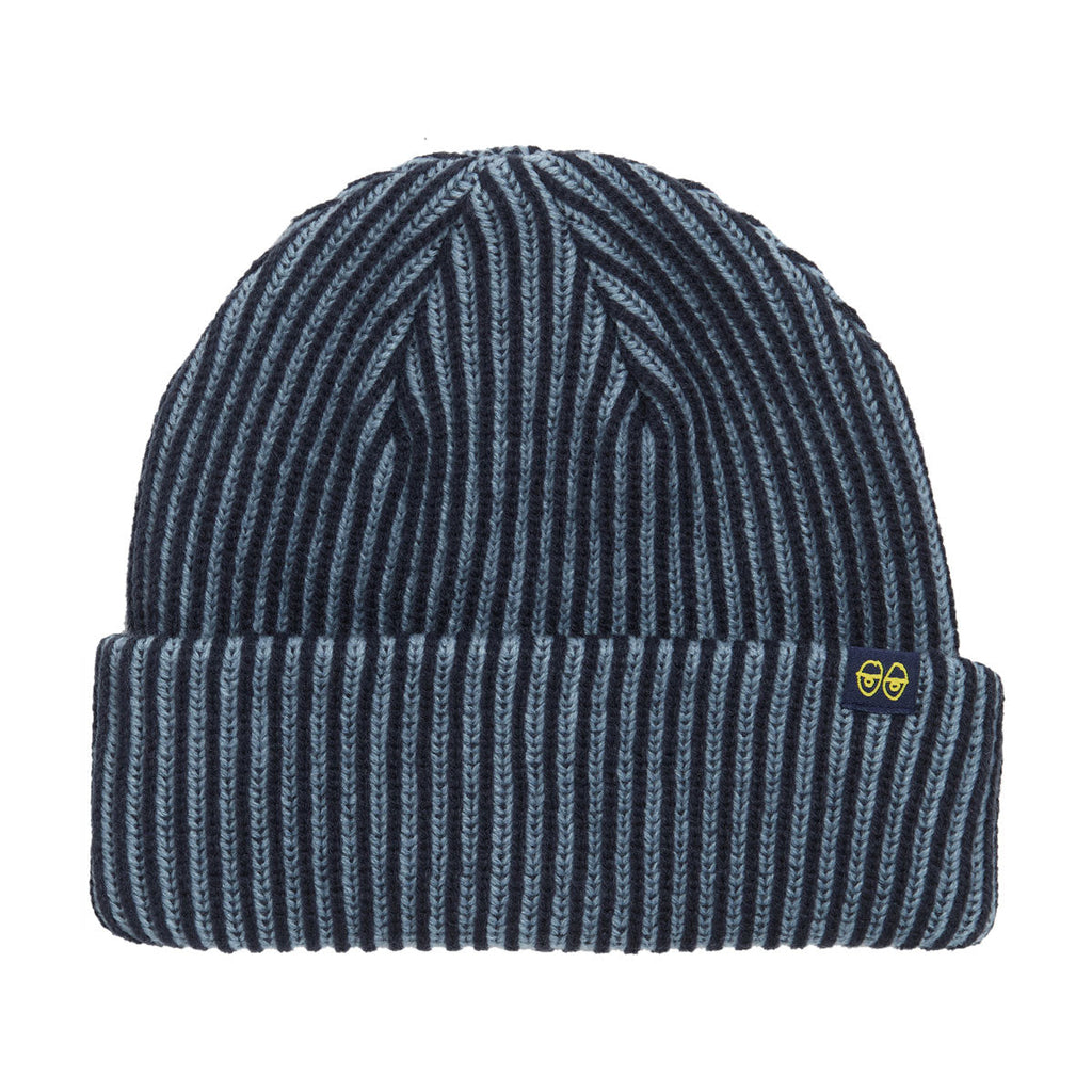 Krooked Eyes Clip Beanie - Navy/Blue/Yellow