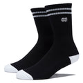 Krooked Eyes Emb Socks - Black/White