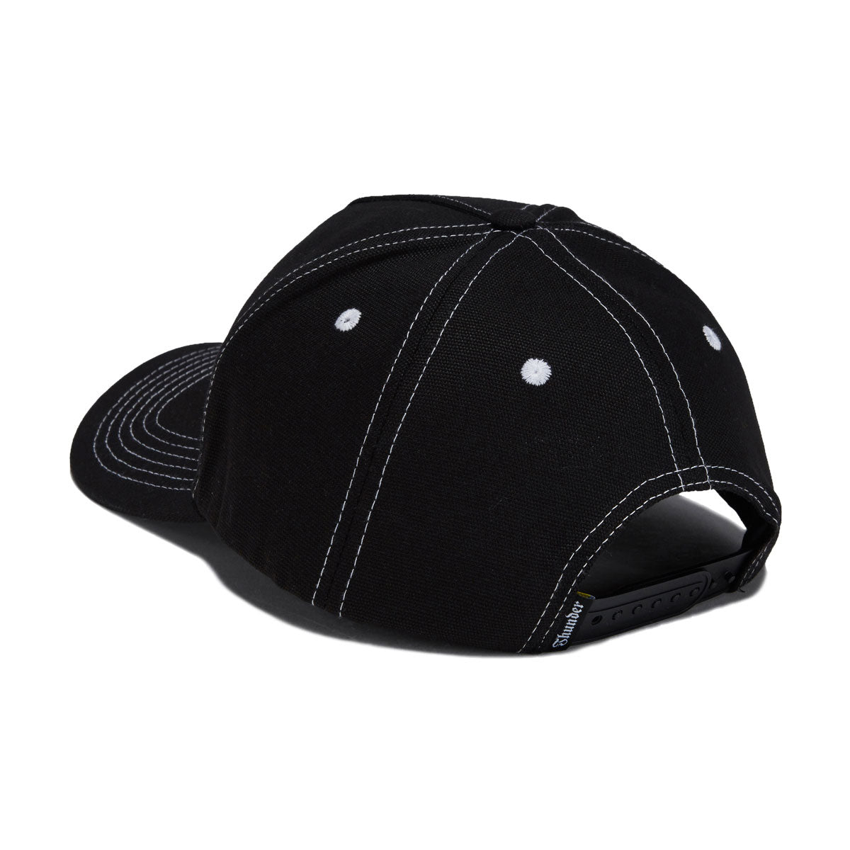 Thunder Vertebrae Script Hat - Black/Black/White