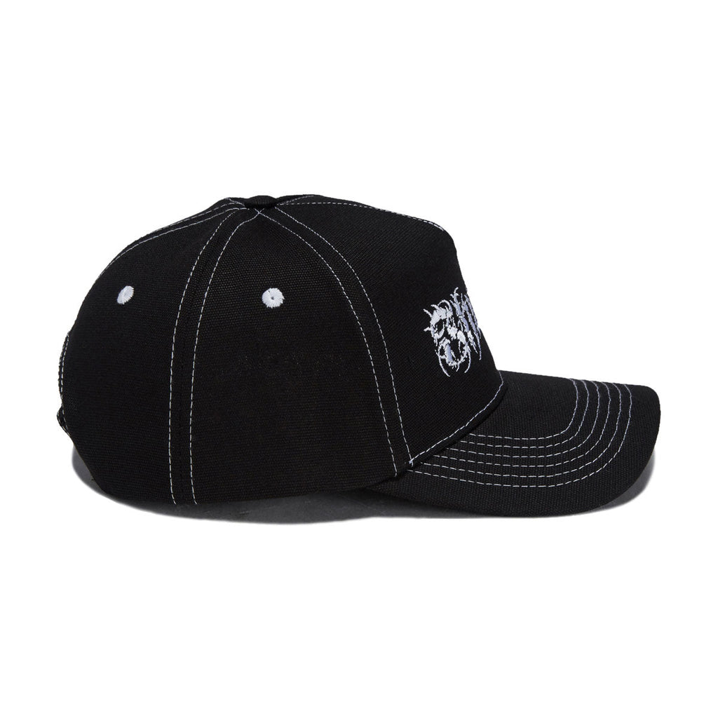 Thunder Vertebrae Script Hat - Black/Black/White
