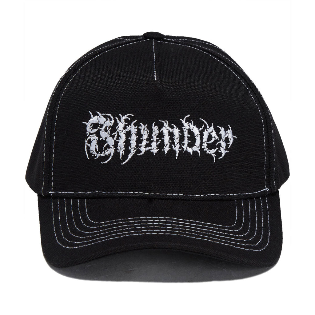 Thunder Vertebrae Script Hat - Black/Black/White