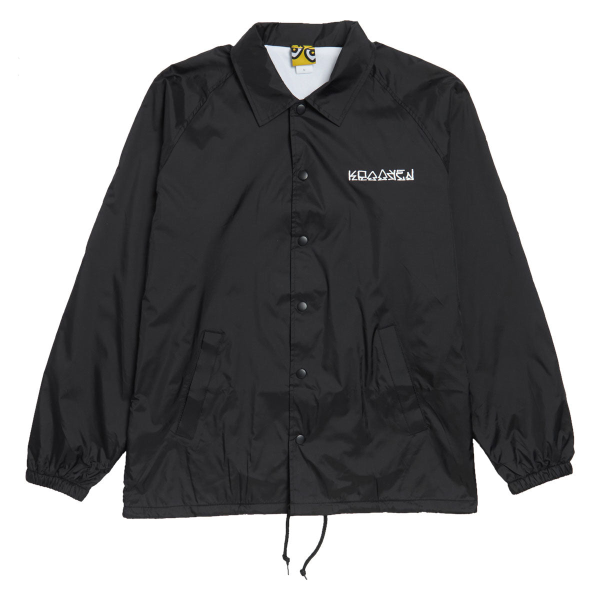 Krooked Tarragon Windbreaker Coaches Jacket - Black/White Prints