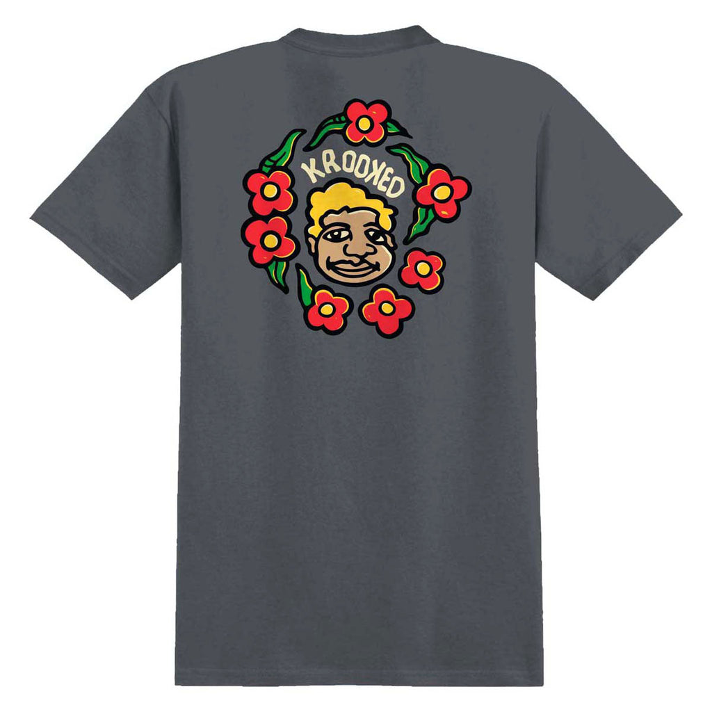Krooked MG T-Shirt - Charcoal/Black/Multi Color Prints