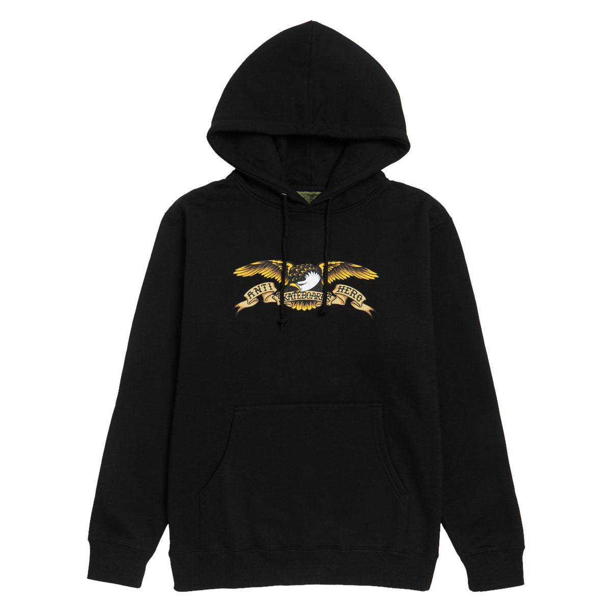 Anti-Hero Eagle Hoodie - Black/Black Multi Color Print