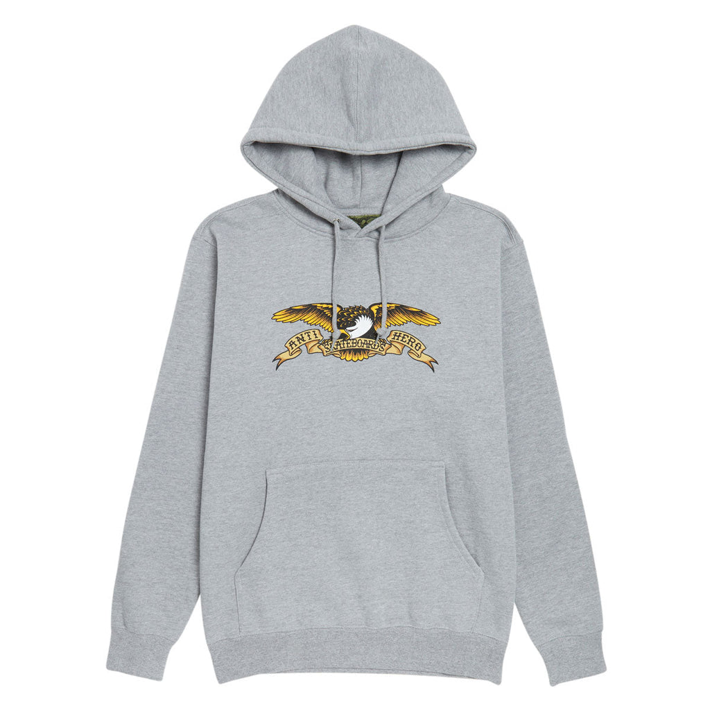 Anti-Hero Eagle Hoodie - Heather Grey/Black Multi Color Print