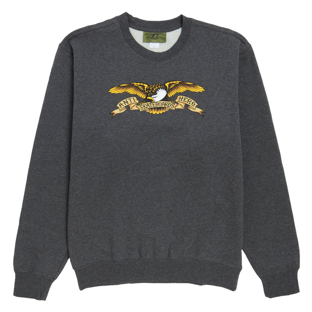 Anti-Hero Eagle Hoodie - Charcoal Heather/Black Multi Color Print