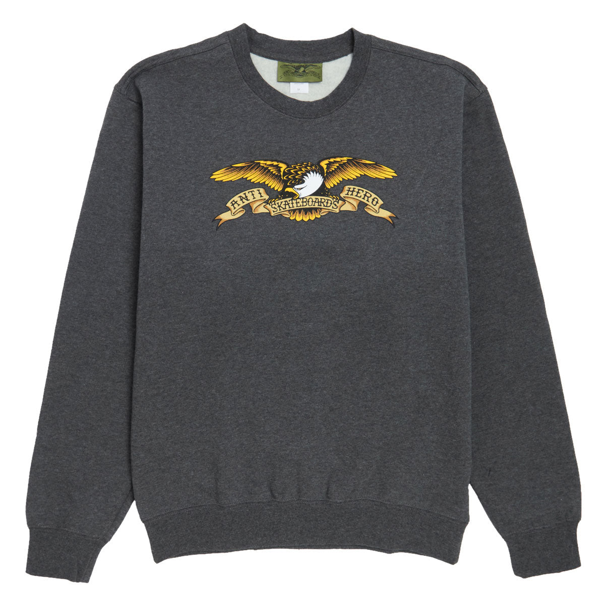 Anti-Hero Eagle Hoodie - Charcoal Heather/Black Multi Color Print