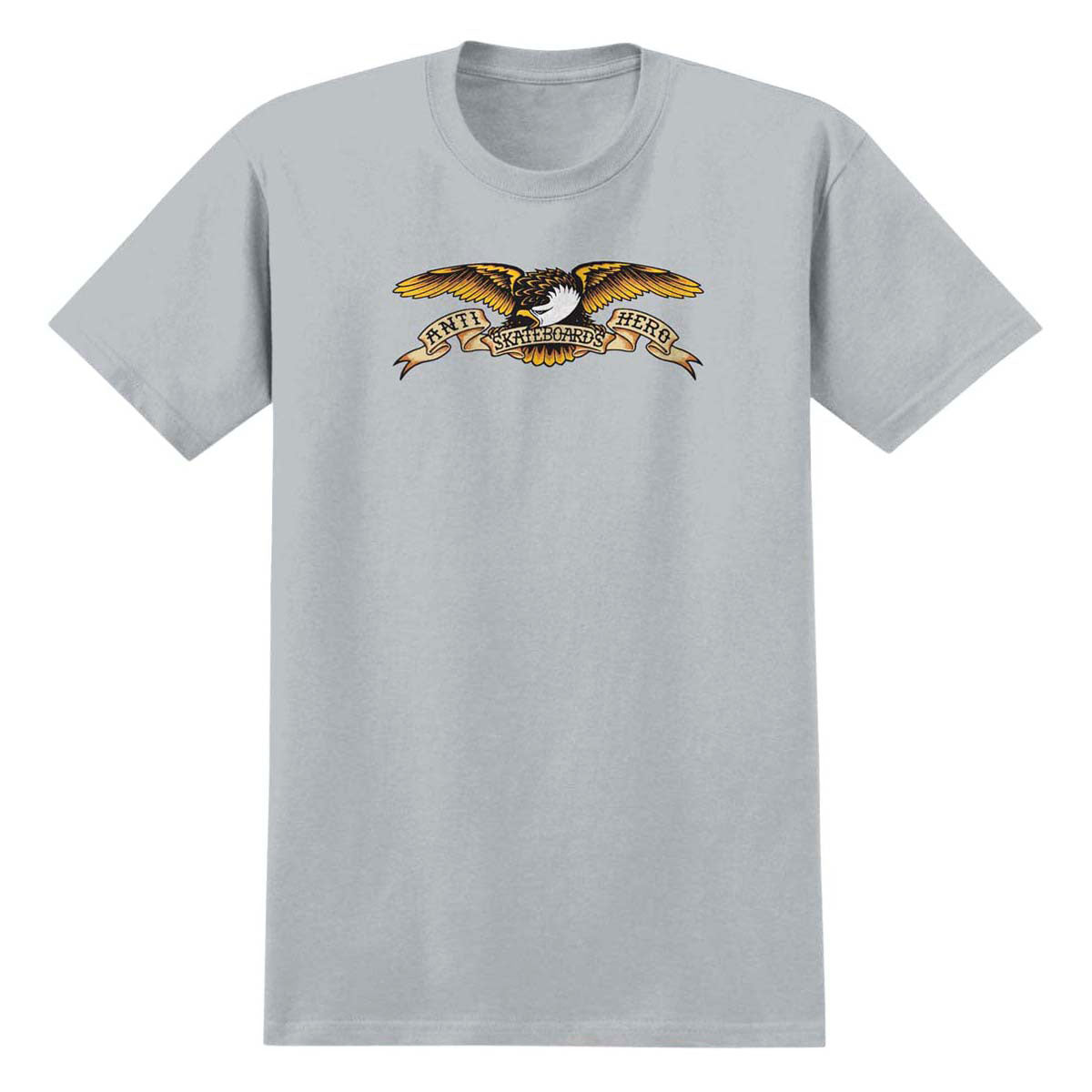 Anti-Hero Eagle T-Shirt - Grey Garment Dye/Multi Color Print