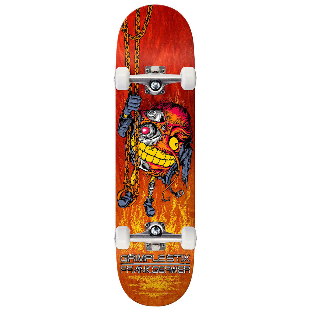 Anti-Hero DBX Gerwer Griplestix Grimplenator Skateboard Complete - Red - 8.25"