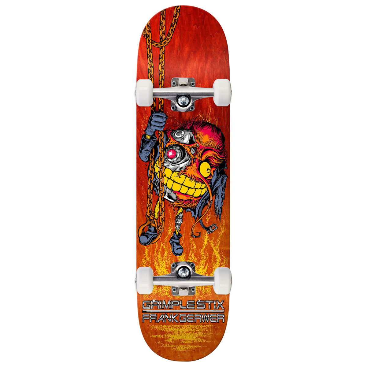 Anti-Hero DBX Gerwer Griplestix Grimplenator Skateboard Complete - Red - 8.25"