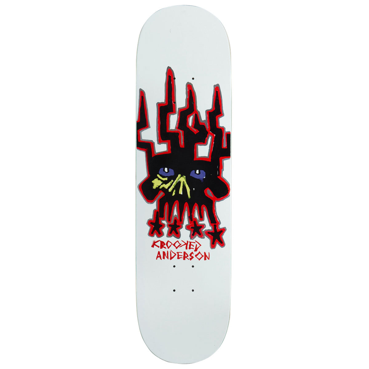 Krooked Marnderson Skull King Skateboard Deck - 8.38"