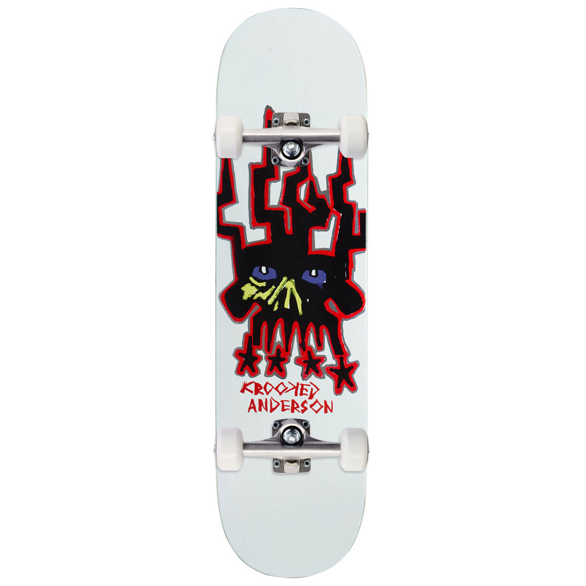 Krooked Marnderson Skull King Skateboard Complete - 8.38"