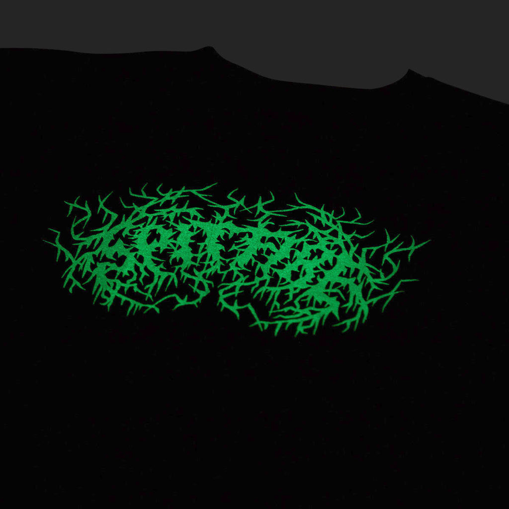 Spitfire Deathmask Script T-Shirt - Black/Glow