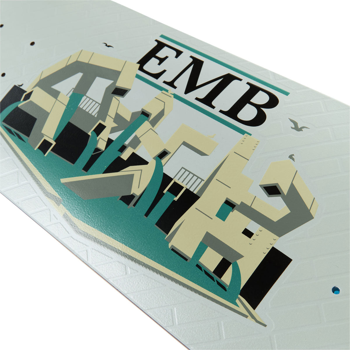 Real EMB Team Skateboard Deck - White - 8.25"