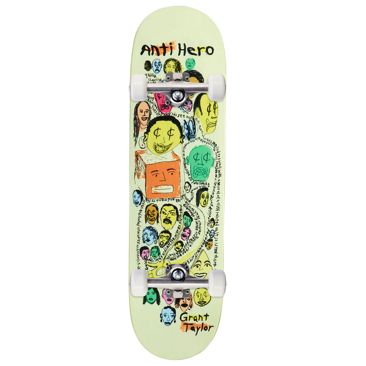 Anti-Hero Grant Expressions Skateboard Complete - Beige - 8.50"