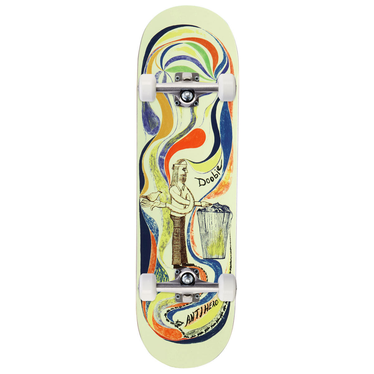 Anti-Hero Doobie Expressions Skateboard Complete - Cream - 8.75"